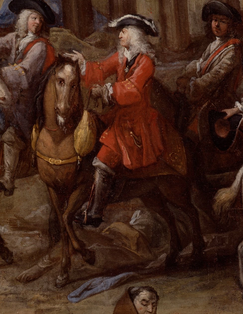 Veduta del Cours Belsunce, Marsiglia, durante la peste del 1720 - Musee des Beaux, Arts, Marseille, dettaglio 2